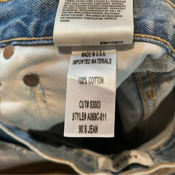 Agolde 90’s Mid Rise Loose Fit Straight Jeans in Fall Out 24 - Picture 11 of 14